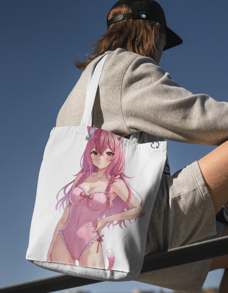 Lirix AI singer collection bag large size - pink hair digital artist anime merchandise